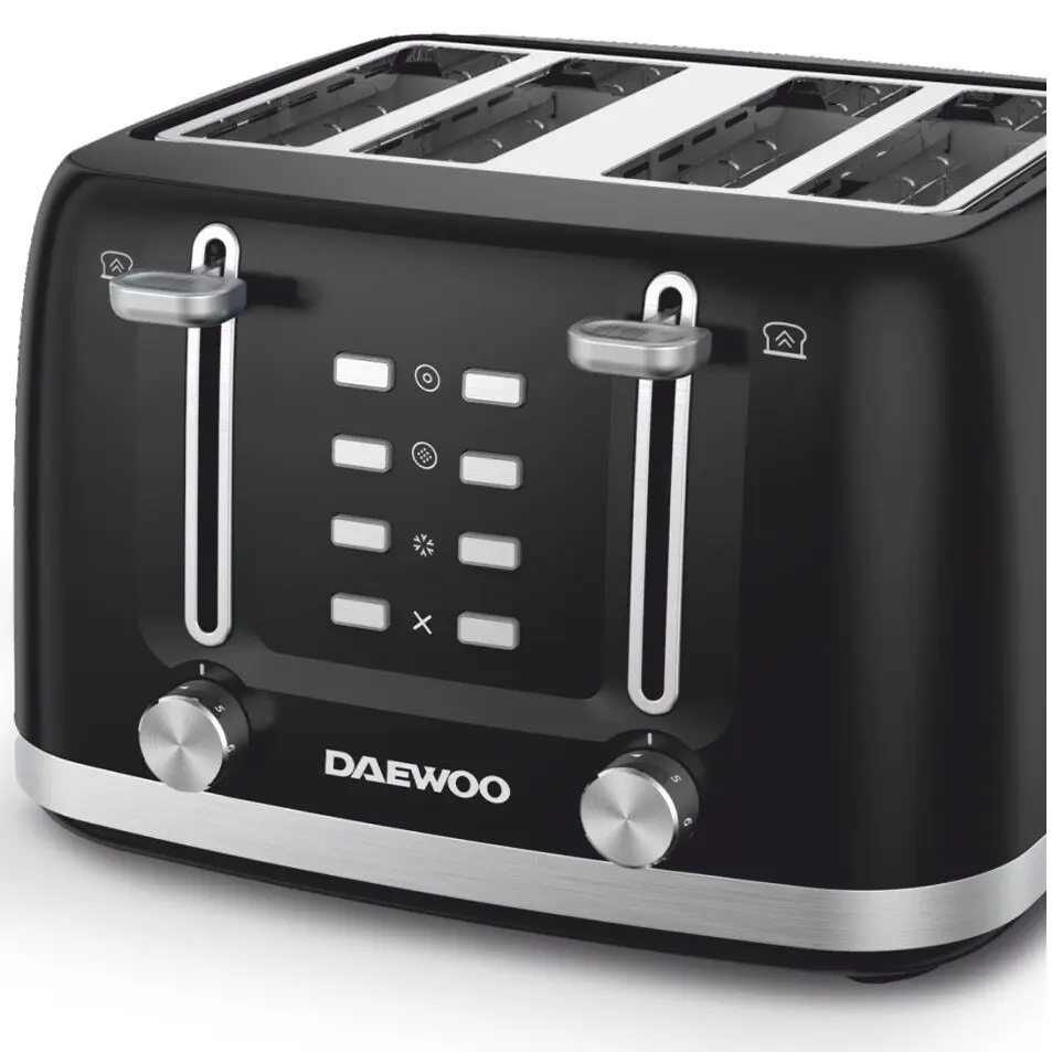 Prajitor de paine Daewoo DBT4160B, 1600 W, 6 trepte, 4 felii, functie decongelare, mecanic, buton anulare, Negru [1]