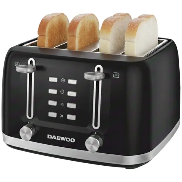 Prajitor de paine Daewoo DBT4160B, 1600 W, 6 trepte, 4 felii, functie decongelare, mecanic, buton anulare, Negru [5]