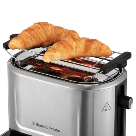 Prajitor de paine Russell Hobbs Attentiv, 2 fante, gratar chifle, tava firimituri detasabila, functie decongelare [8]