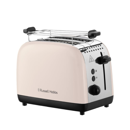 Sandwich-maker & Prajitoare de paine - Prajitor de paine Russell Hobbs Colours Plus, 2 fante, gratar chifle, tava firimituri detasabila, functie decongelare, galben