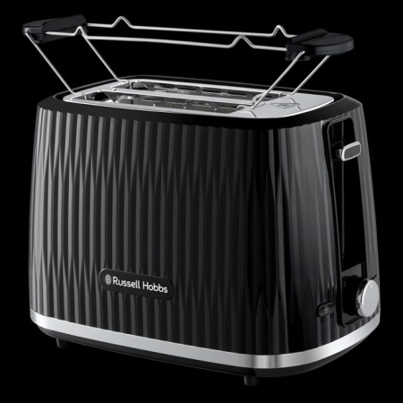 Prajitor de paine Russell Hobbs Eden, 2 fante, gratar chifle, tava firimituri detasabila, design modern, negru [7]