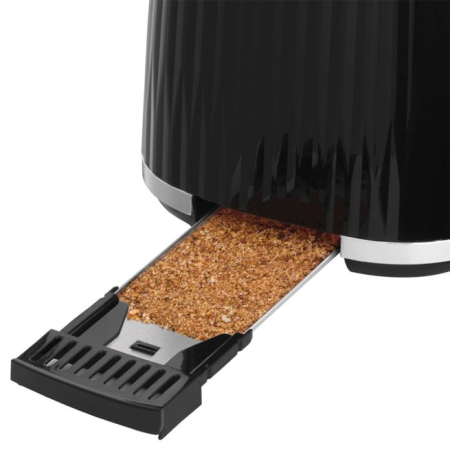 Prajitor de paine Russell Hobbs Eden, 2 fante, gratar chifle, tava firimituri detasabila, design modern, negru [13]
