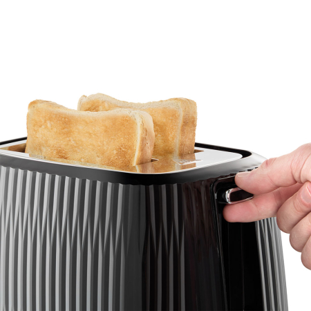 Prajitor de paine Russell Hobbs Eden, 2 fante, gratar chifle, tava firimituri detasabila, design modern, negru [5]