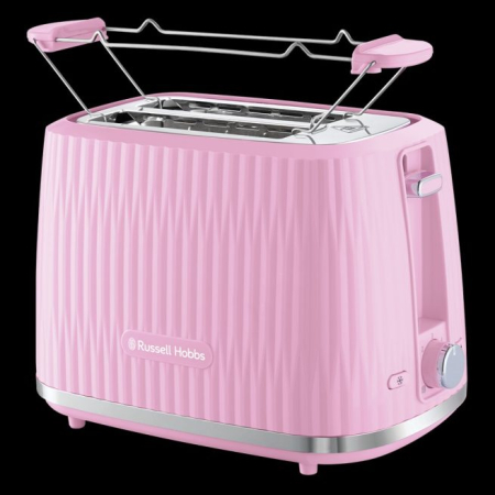 Prajitor de paine Russell Hobbs Eden, 2 fante, gratar chifle, tava firimituri detasabila, design modern, roz [6]
