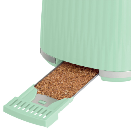 Prajitor de paine Russell Hobbs Eden, 2 fante, gratar chifle, tava firimituri detasabila, design modern, verde [5]