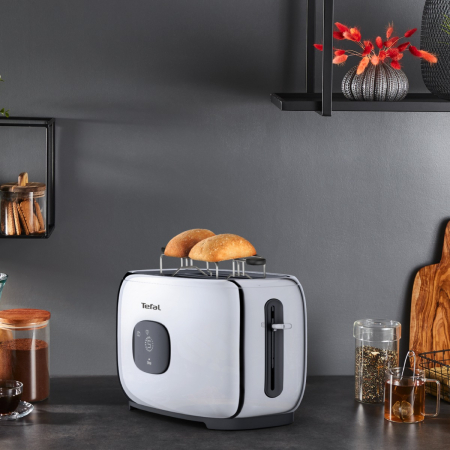 Prajitor de paine Tefal Majestuo TT883D10, 1050W, 7 trepte de rumenire, functie dezghetare, reincalzire, tava detasabila firimituri, argintiu [8]
