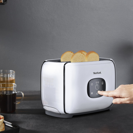 Prajitor de paine Tefal Majestuo TT883D10, 1050W, 7 trepte de rumenire, functie dezghetare, reincalzire, tava detasabila firimituri, argintiu [10]