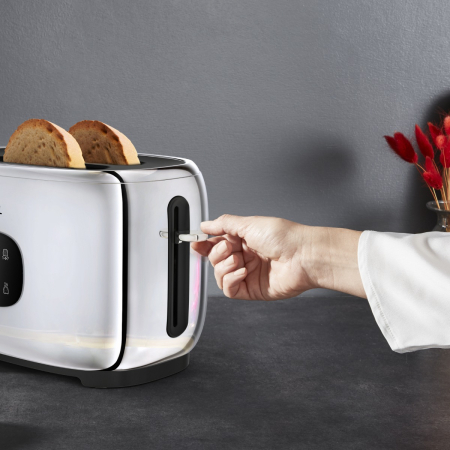 Prajitor de paine Tefal Majestuo TT883D10, 1050W, 7 trepte de rumenire, functie dezghetare, reincalzire, tava detasabila firimituri, argintiu [7]