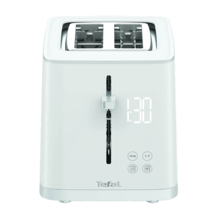 Prajitor de paine Tefal Sense TT693110, 850W, 4 functii dedicate, 7 trepte de rumenire, fante cu latime variabila, tava firimituri, alb [2]