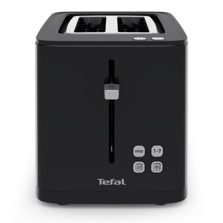 Bucatarie - Prajitor de paine Tefal Smart'n Light TT640810, 850W, 2 felii, ecran digital, 3 functii dedicate, 7 niveluri de rumenire, negru