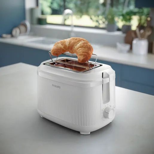 Electrocasnice - Prajitor paine Philips HD2511/00, 900 W, 8 trepte, 278 mm, 167 mm, 175 mm, 1.41 kg, 2 felii, functie decongelare, Alb