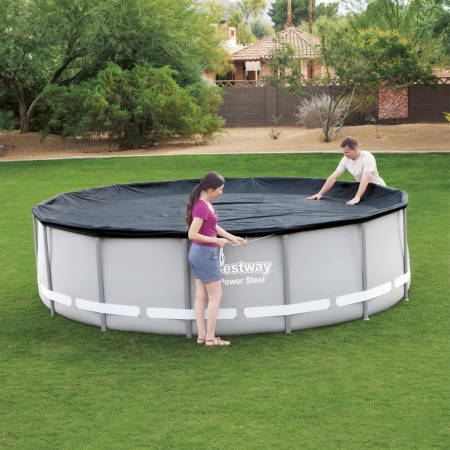 Prelata Bestway pentru piscina cu cadru metalic rotunda, 427cm [3]