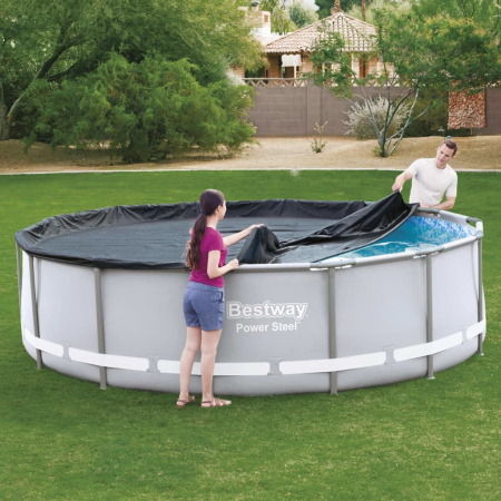 Prelata Bestway pentru piscina cu cadru metalic rotunda, 427cm [1]