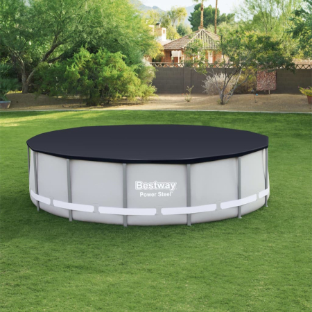 Prelata Bestway pentru piscina cu cadru metalic rotunda, 427cm [4]