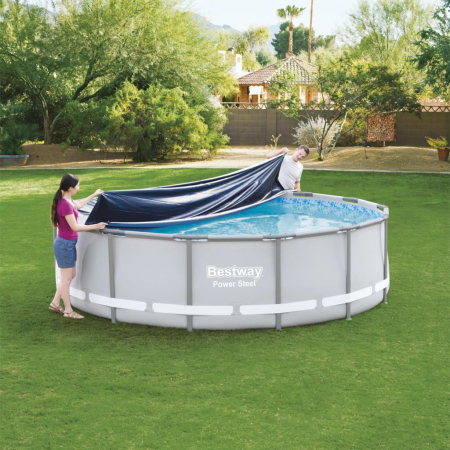 Prelata Bestway pentru piscina cu cadru metalic rotunda, 427cm [2]