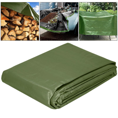 Prelata din polietilena impermeabila laminata, 100g/m2, 4x5 m, verde [7]