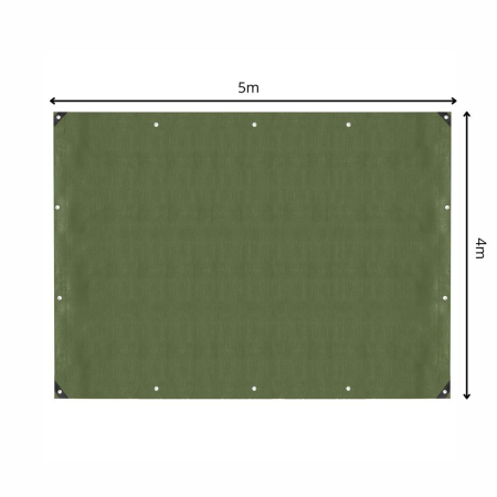 Prelata din polietilena impermeabila laminata, 100g/m2, 4x5 m, verde [23]