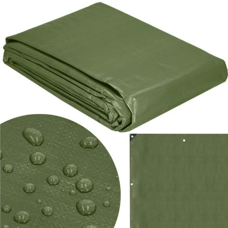 Prelata din polietilena impermeabila laminata, 100g/m2, 4x5 m, verde [2]