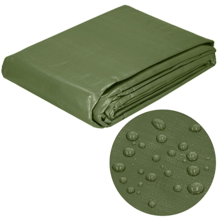 Prelata din polietilena impermeabila laminata, 100g/m2, 4x5 m, verde [8]