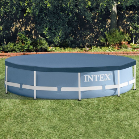 Prelata rotunda pentru piscina Intex 28031, D366xH25 cm, PVC, bleumarin [1]