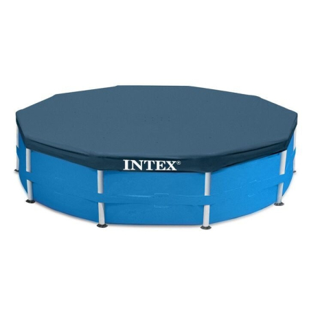 Prelata rotunda pentru piscina Intex 28031, D366xH25 cm, PVC, bleumarin [2]