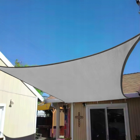 Prelata solara patrata 400x400 cm, impermeabila, protectie UV, poliester 180g/mp, gri [5]