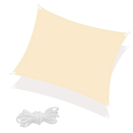 Prelata umbrire 4x4 m pentru terasa sau balcon, impermeabila, protectie UV, crem [4]