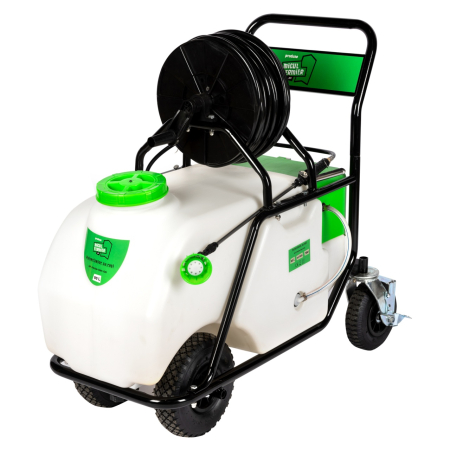 Pompe si vermorele de stropit - Pulverizator cu acumulator Micul Fermier, volum 90 litri, cu roti