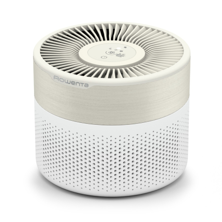 Instalatii sanitare, termice & climatizare - Purificator de aer Rowenta Pure Air Mini PU1521F0, 22 m², mod silentios, ultra-compact, filtrare HEPA Allergy+, CADR 85 m³/ora, alb & crem