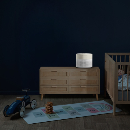 Purificator de aer Rowenta Pure Air Mini PU1521F0, 22 m², mod silentios, ultra-compact, filtrare HEPA Allergy+, CADR 85 m³/ora, alb & crem [5]