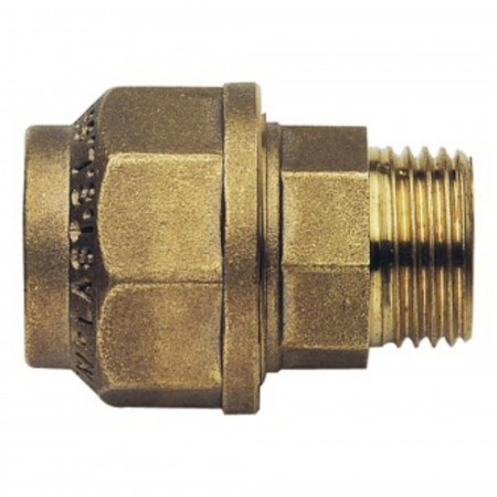 Scurgeri, sifoane, racorduri sanitare - Racord compresie alama Remer Rubinetterie Minutery 490RM2063, filet exterior, 2" x 63 mm, alama