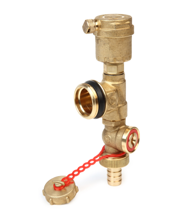 Incalzire in pardoseala - Racord distribuitor Giacomini R554BY005, cu aerisitor automat si robinet de golire, alama