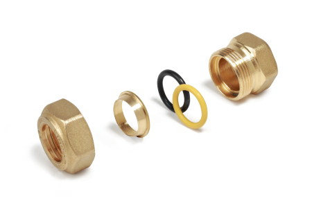 Obiecte si instalatii sanitare - Racord drept compresie Giacomini R180FY135, filet interior 1 1/4" x 35, pentru teava cupru, alama