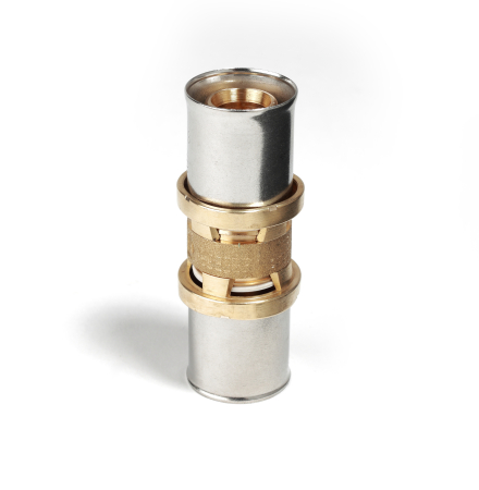 Obiecte si instalatii sanitare - Racord drept de presare Giacomini RM102Y011, diametru 32 x 3 mm, pentru teava multistrat, alama