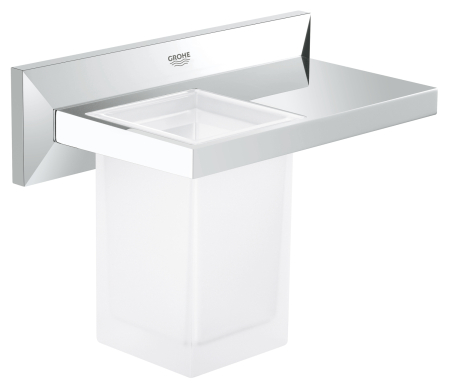 Accesorii baie - Raft baie Grohe 40503000, 119 mm, 175 mm, 2 orificii instalare, pe perete, metal, elemente fixare ascunse, Crom