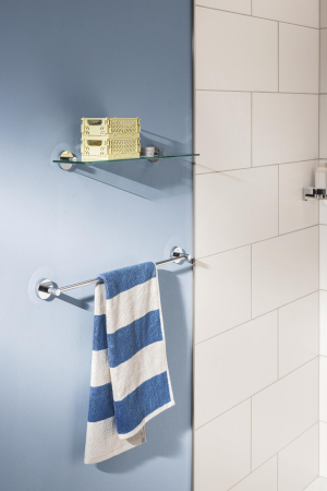 Raft baie Grohe 41202000, 530 mm, 145 mm, 2 orificii instalare, pe perete, sticla, metal, elemente fixare ascunse, Crom [1]