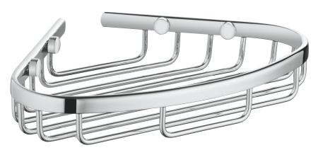 Accesorii baie - Raft colt Grohe 40664001, 164 mm, 202 mm, 4 orificii instalare, pe colt, metal, elemente fixare ascunse, Crom