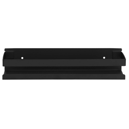 Raft de baie cu 2 sisteme instalare pe perete, aluminiu, 30x10x6cm, negru [13]