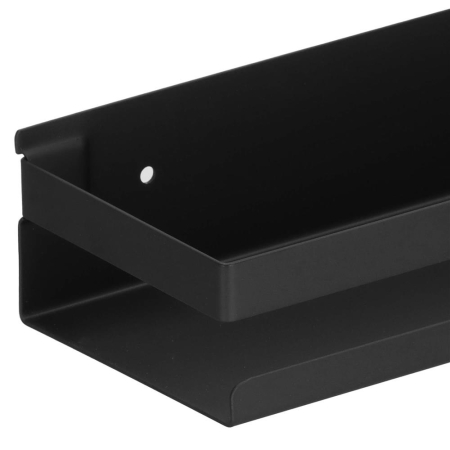 Raft de baie cu 2 sisteme instalare pe perete, aluminiu, 40x10x6cm, negru [4]