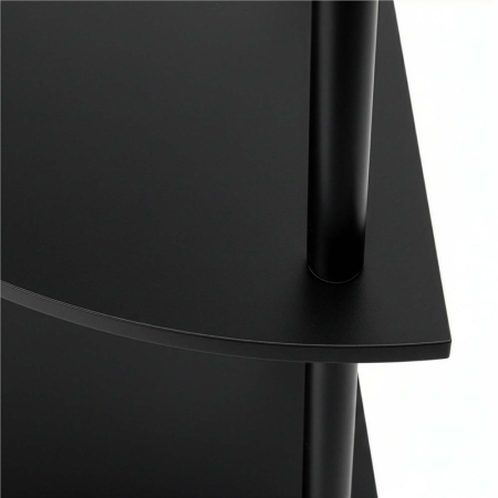 Raft de colt cu 5 polite, MDF, cadru metalic, 148x30x30 cm, negru [11]