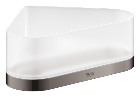 Accesorii baie - Raft de colt Grohe 41038A00, Selection, montare pe perete, fixare ascunsa, ABS/Metal, lucios, grafit