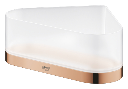 Raft de colt Grohe 41038DA0, 200 mm, 168 mm, 2 orificii instalare, pe colt, abs, metal, elemente fixare ascunse, Cupru [1]