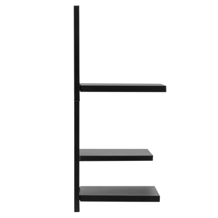 Raft de perete cu 3 polite din MDF si cadru metalic, 58x21x50 cm, negru [10]