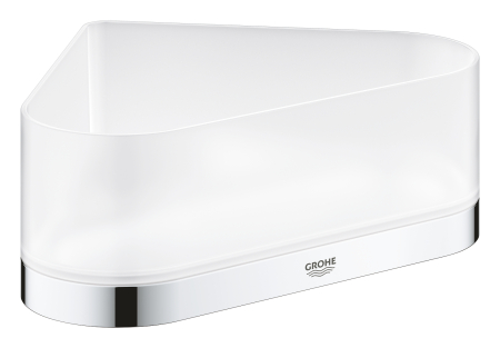 Baie - Raft Grohe 41038000, colt Selection, tip instalare pe colt, numar orificii instalare 2, elemente fixare ascunse, crom