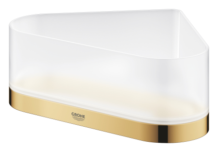 Raft Grohe 41038GL0, colt Selection, tip instalare pe colt, numar orificii instalare 2, elemente fixare ascunse, auriu [1]