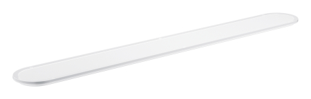 Accesorii baie - Raft Grohe 41057000, 600 mm, 75 mm, 2 orificii instalare, pe suport, sticla, elemente fixare ascunse, Alb