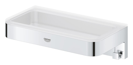 Raft Grohe 41107000, baie Start Cube, tip instalare pe perete, numar orificii instalare 2, elemente fixare ascunse, crom [1]