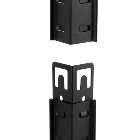 Raft metalic de depozitare cu 4 polite reglabile MDF, capacitate 700 kg, 80x40x174 cm, negru [12]