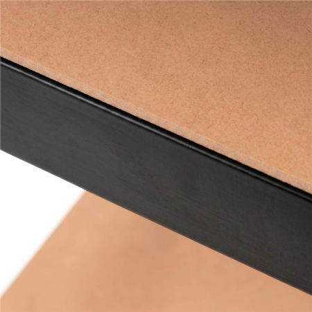Raft metalic de depozitare cu 4 polite reglabile MDF, capacitate 700 kg, 80x40x174 cm, negru [11]