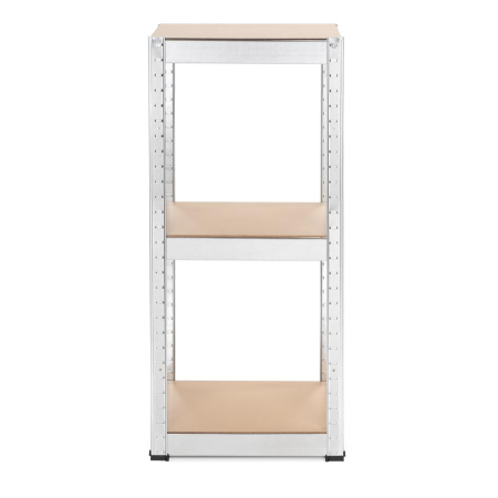 Raft metalic de depozitare cu 5 polite reglabile MDF, structura zincata, capacitate 500 kg, 40x40x180 cm, gri [18]